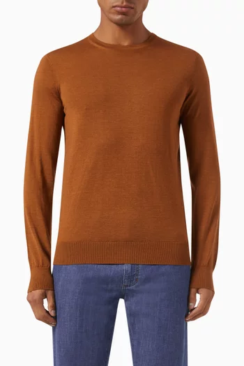 Cashseta Crewneck Sweater in Cashmere-blend
