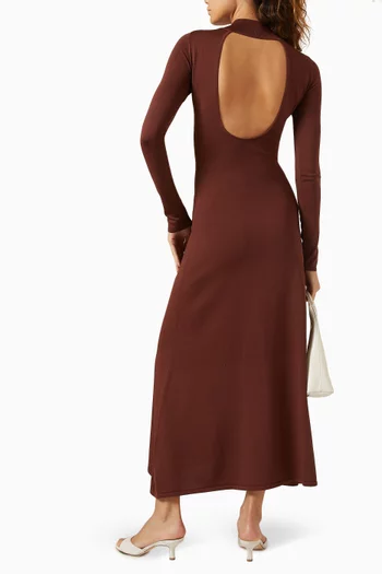 The Payton Cutout-back Maxi Dress in Viscose
