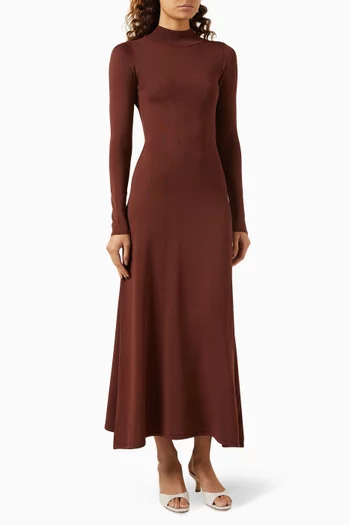 The Payton Cutout-back Maxi Dress in Viscose