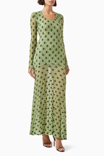 Jolli Floral-embroidered Maxi Dress