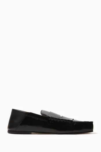 Les Mocassins Carre in Calf Leather
