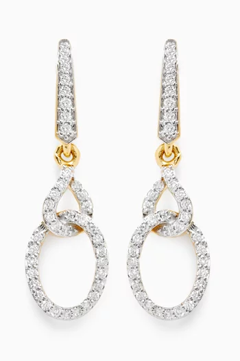 Multi-shaped Diamond Drop Earrings in 18kt Gold