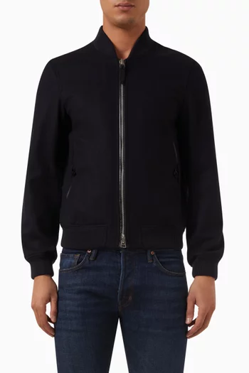 Light Felt Bomber Jacket in Wool