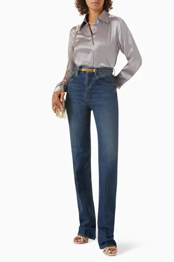 Fluid Long-sleeve Shirt in Silk