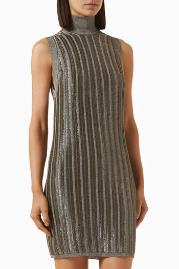 Turtleneck Mini Dress in Wool-blend
