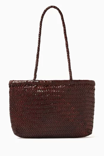 Petit Bagu Bag in Woven Leather
