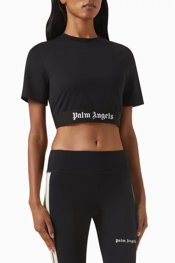 Logo Crop Top in Cotton