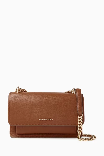 Large Claire Convertible Shoulder Bag in Leather