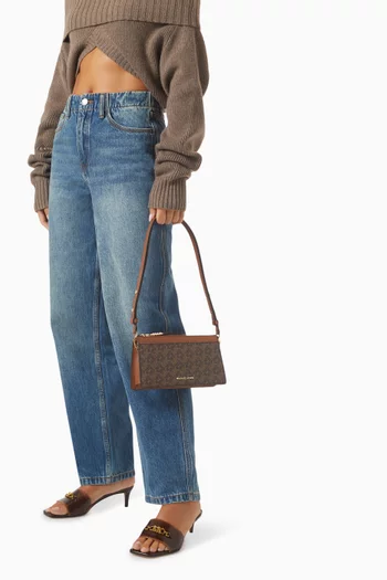 Large Empire Convertible Crossbody Bag in Coated Canvas