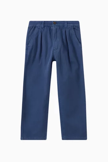 Relaxed Straight-leg Pants in Twill