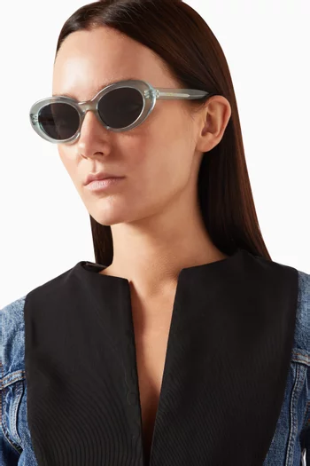 Triomphe Oval Sunglasses in Acetate