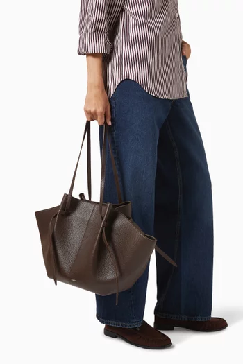 Large Mochi Tote Bag in Pebble Grained Leather