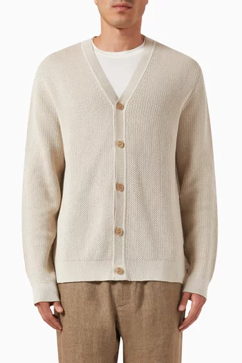 Cardigan in Cotton Knit