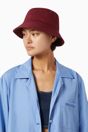 Logo Bucket Hat in Cotton