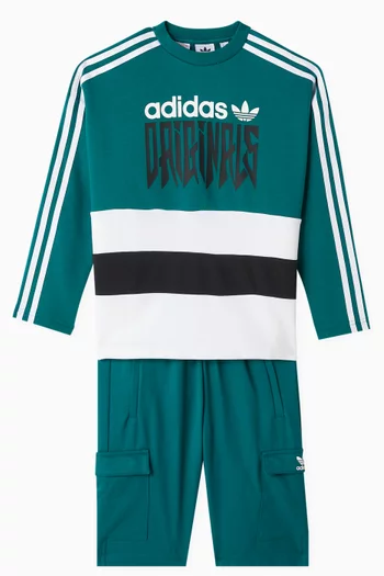 Logo-print T-shirt & Cargo Shorts Set