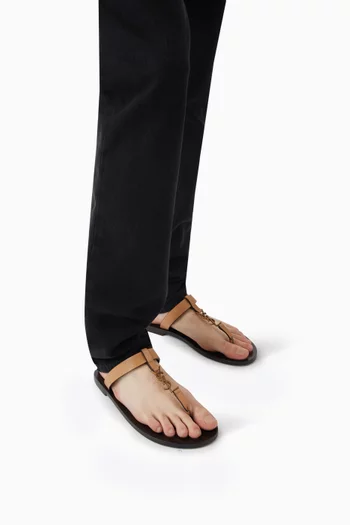 Cassandre Slides in Smooth Leather