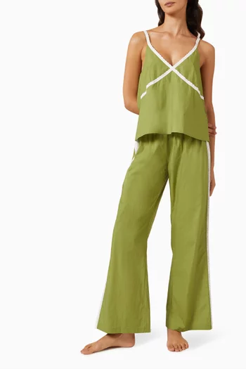 Cami Lounge Set in Cotton-poplin