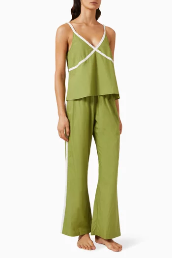 Cami Lounge Set in Cotton-poplin