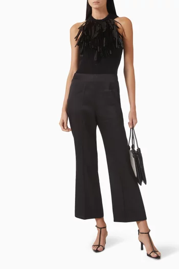 Straight-leg Pants in Satin