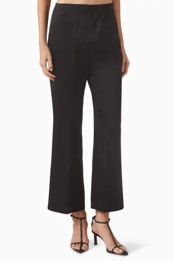 Straight-leg Pants in Satin