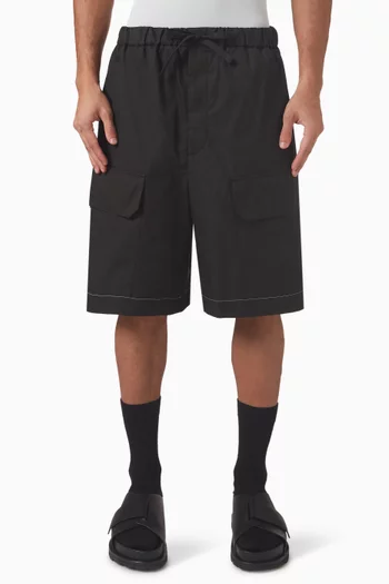 Relaxed Shorts in Cotton-blend