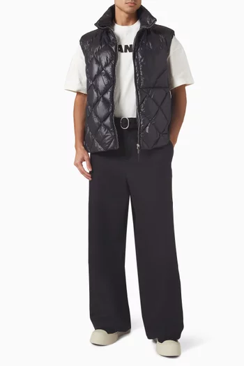 Quilted Down Gilet in Recycled Nylon