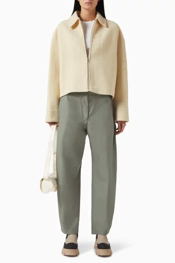 Straight-leg Pants in Cotton