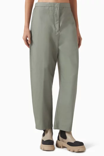 Straight-leg Pants in Cotton