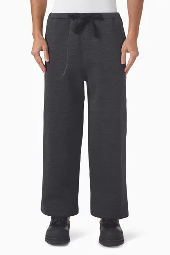 Mélange-effect Pants in Wool-blend