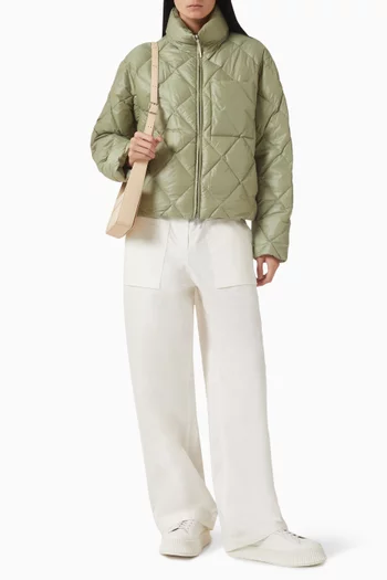 Quilted Down Jacket in Recycled Nylon