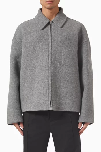 Zip-up Jacket in Wool