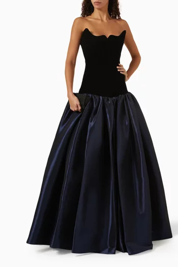 Diana Gown in Velvet & Taffeta