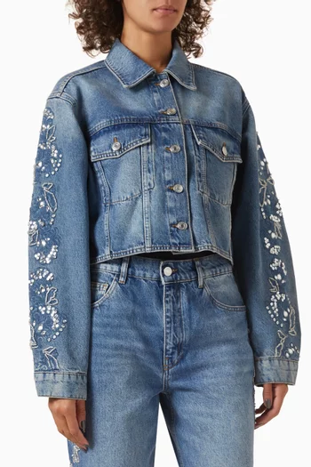 Bromessa Embellished Jacket in Denim