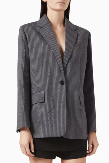 Rhinestone-embellished Pinstripe Blazer