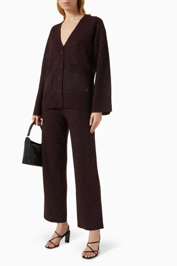 Embellished Cardigan in Wool Blend