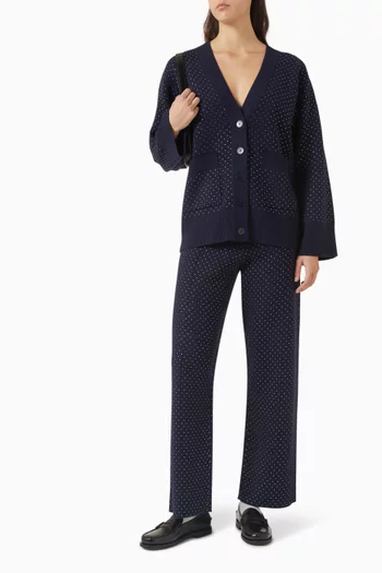Embellished Cardigan in Wool Blend