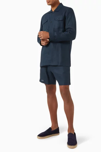 Button-up Overshirt in Linen