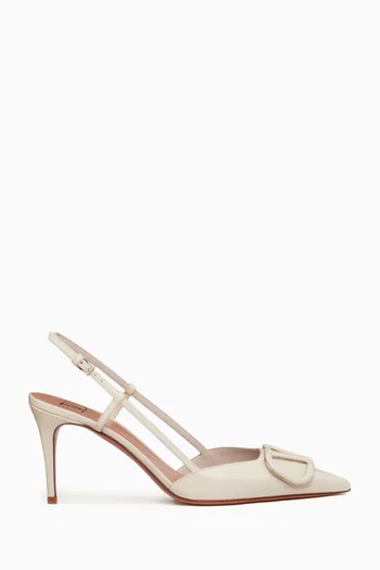 Valentino Garavani VLogo 80 Slingback Pumps in Patent Leather