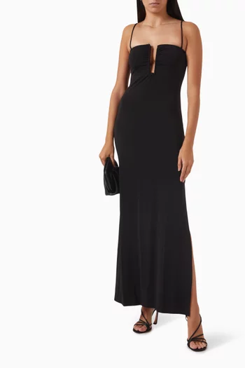Henderson Sleeveless Maxi Dress in Crepe Jersey