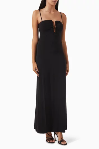 Henderson Sleeveless Maxi Dress in Crepe Jersey