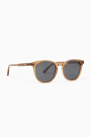 Hudson Round Sunglasses in Acetate