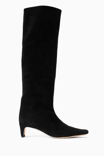 Wally 55 Knee-high Boots in Suede