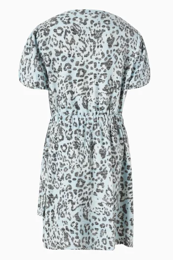 Animal Print Faux-wrap Dress