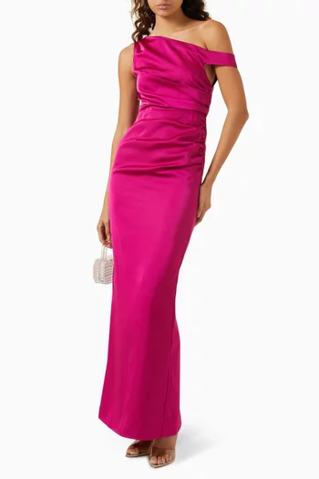 Kaira Maxi Dress in Satin