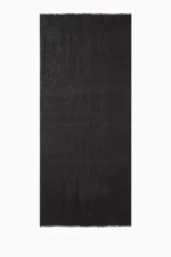 Diamond Yarn Sequin-embellished Scarf in Cashmere-silk