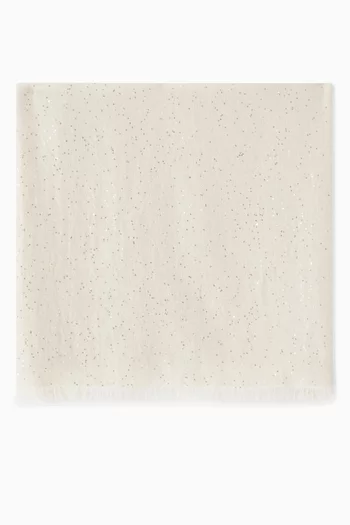 Sequin-embellished Scarf in Cashmere-silk Blend