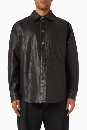 Shirt in Faux Leather
