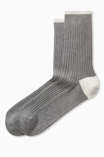 Socks in Cotton Rib Knit