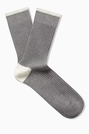 Socks in Cotton Rib Knit