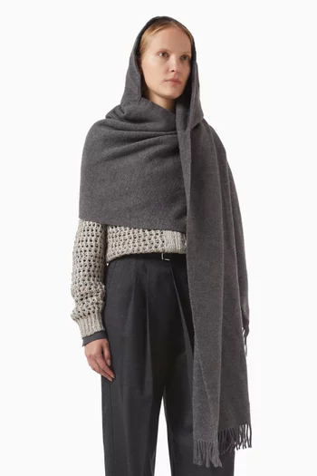 Hooded Scarf in Cashmere-blend